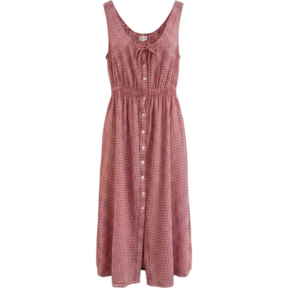 Roolee Red Gingham Midi Dress